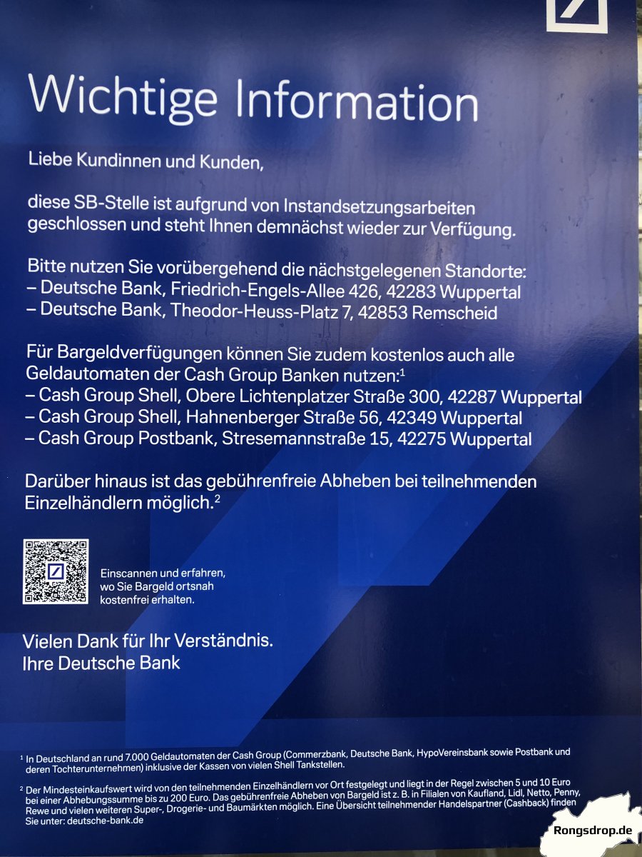 Wichtige Information für Deutsche Bank Kunden