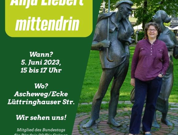 Die Grünen: Anja Liebert lädt zur Sprechstunde in Ronsdorf