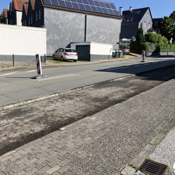 So sieht die Baustelle Erbschlöer Straße in Wuppertal-Ronsdorf aus