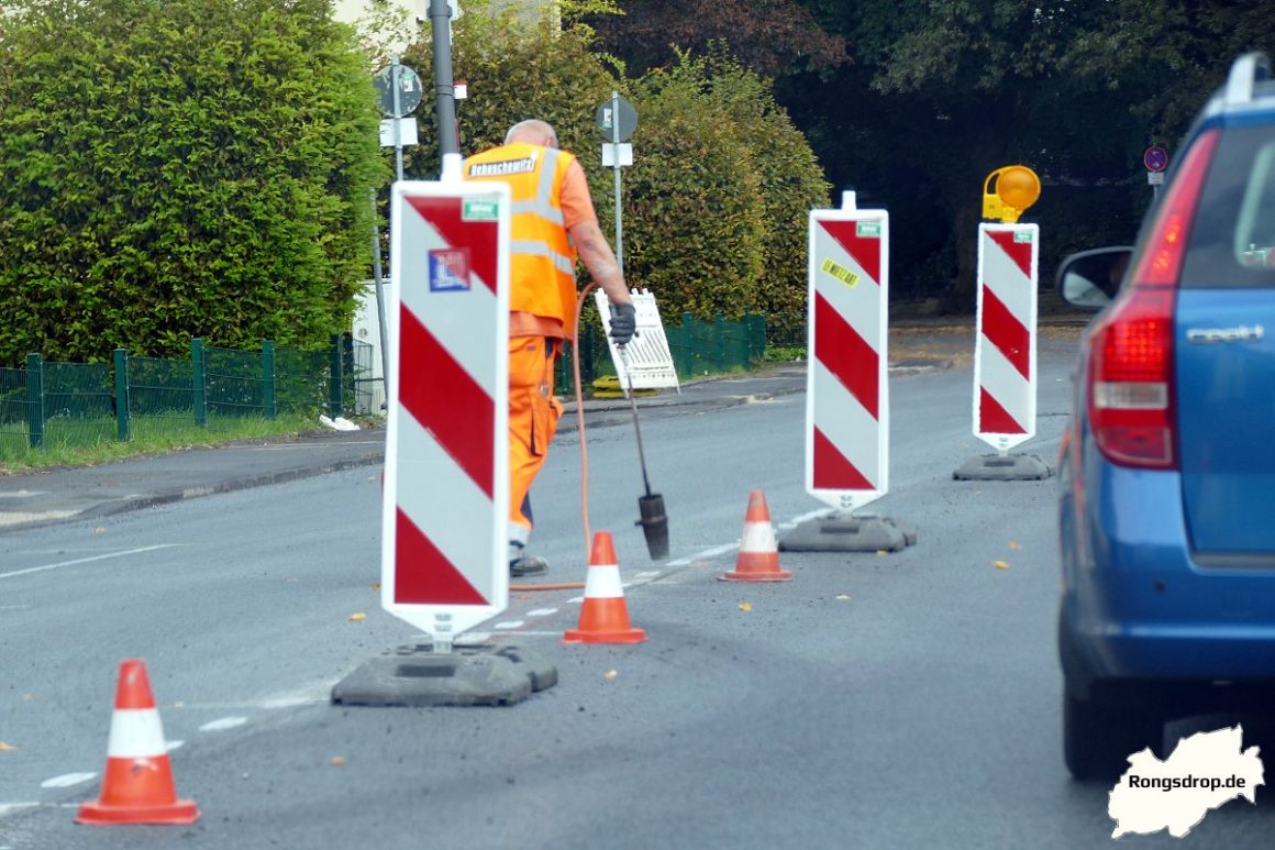 Erbschlöer Straße: Markierungen werden angebracht