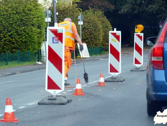 Erbschlöer Straße: Markierungen werden angebracht