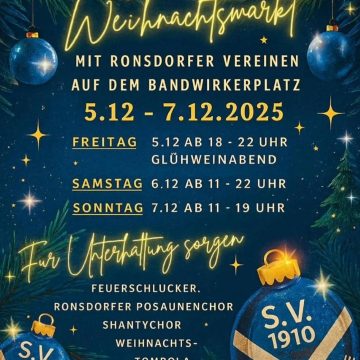 Ronsdorf Weihnachtsmarkt 2025 Ronsdorfer Weihnachtsmarkt